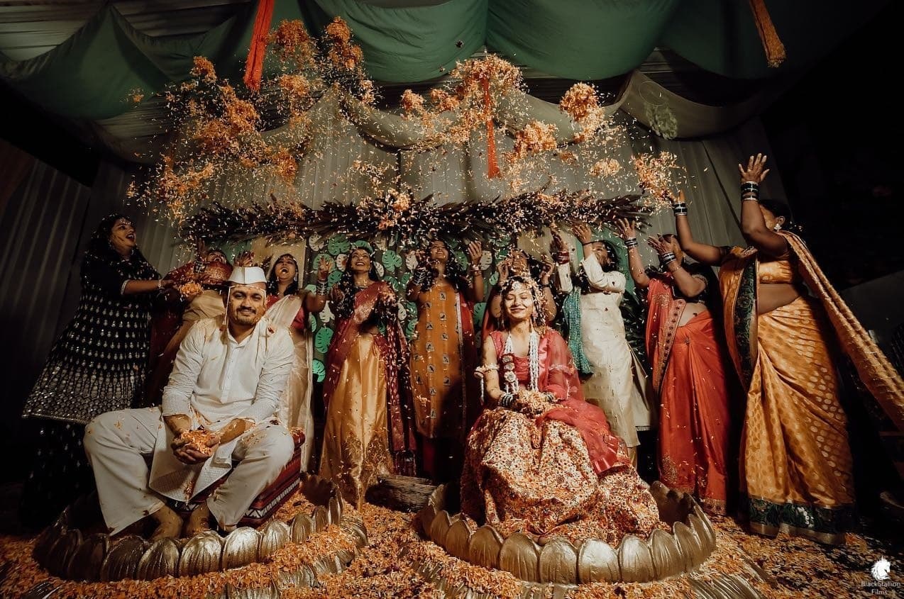 Haldi wedding photography by Black Stallion Films