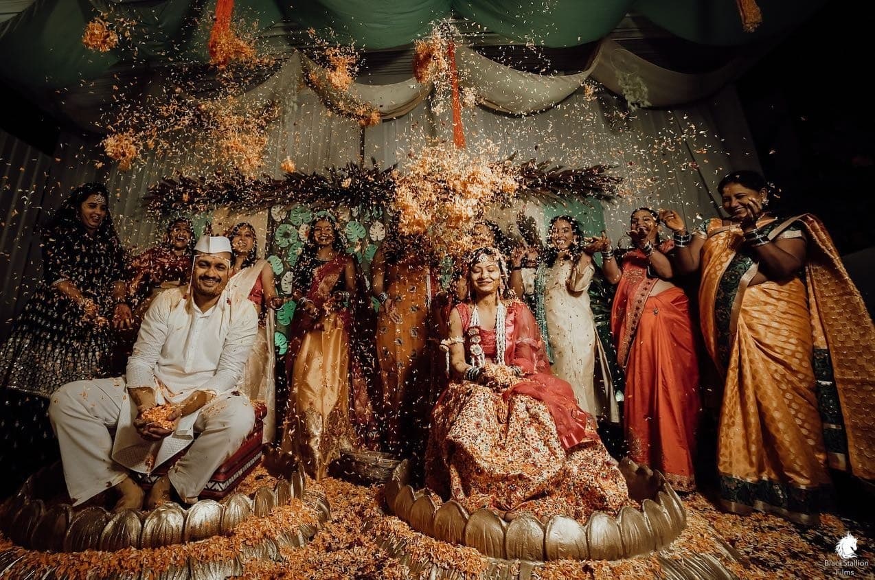 Haldi wedding photography by Black Stallion Films